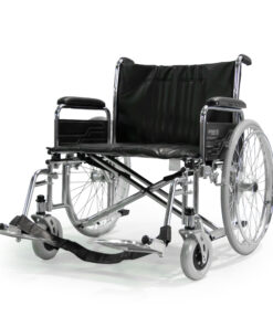 1473X : Heavy Duty Self-Propelled Wheelchair (Extra Wide) - In Chrome