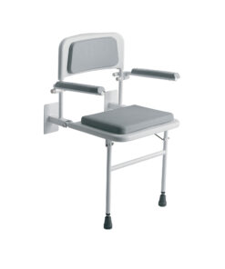 4239 : Padded Wall Mounted Seat with Arms and Back