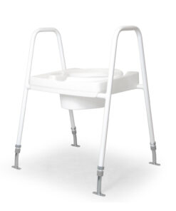 4310F : Lincoln Height Adjustable Toilet Seat and Frame with Floor Fixing Legs