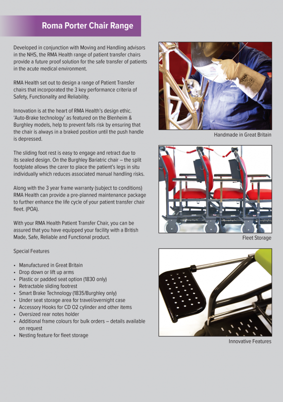 Patient Transfer Chairs - Roma Medical
